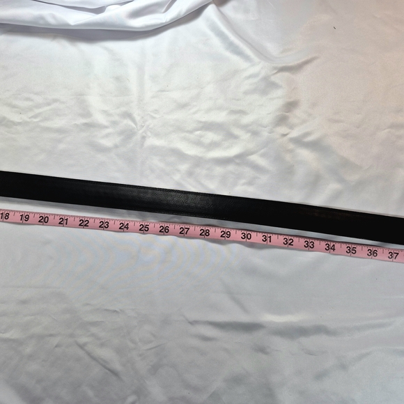 Men's Leather Western Style Belt Brown Black Stitching Silver Buckle Size 42 - Picture 13 of 14